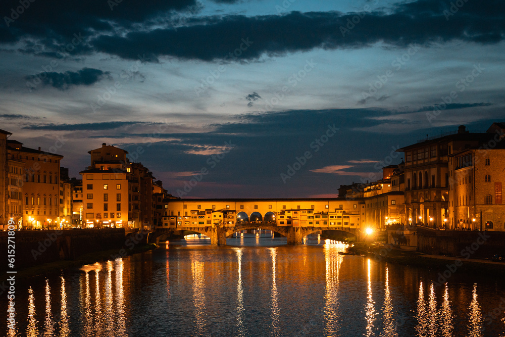 Ponte Vecchio at Night, Florence Italy