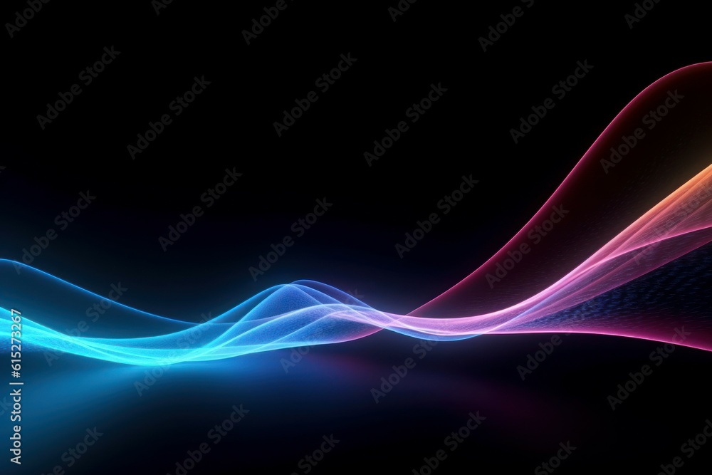 Spectrum neon lights abstract background. Futuristic waves. AI generated, human enhanced Spectrum neon lights abstract background. Futuristic waves. AI generated, human enhanced