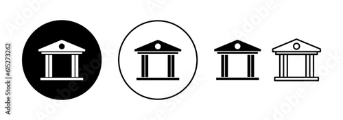 Bank icon vector for web and mobile app. Bank sign and symbol, museum, university