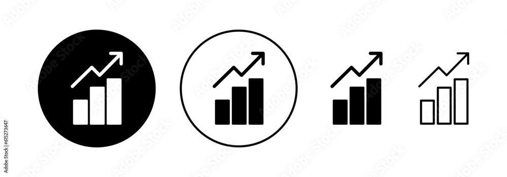 Growing graph Icon vector for web and mobile app. Chart sign and symbol. diagram icon Growing graph Icon vector for web and mobile app. Chart sign and symbol. diagram icon