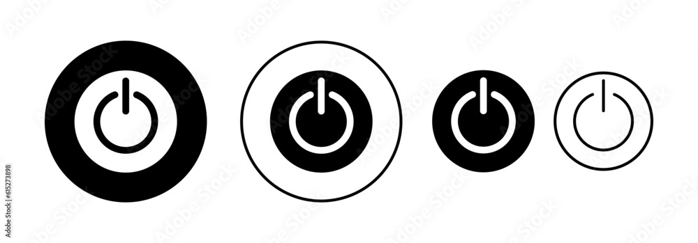 Power icon vector for web and mobile app. Power Switch sign and symbol. Electric power Power icon vector for web and mobile app. Power Switch sign and symbol. Electric power