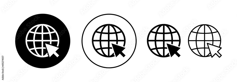 Web icon vector for web and mobile app. go to web sign and symbol. web click icon. Global search icon Web icon vector for web and mobile app. go to web sign and symbol. web click icon. Global search icon