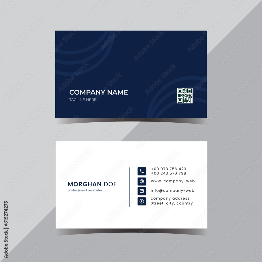blue business card template blue business card template
