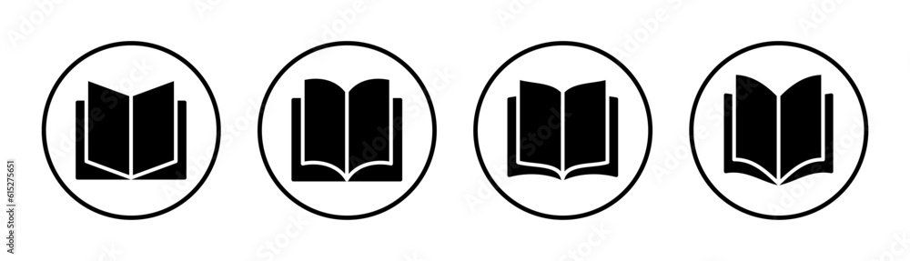 Book icon set illustration. open book sign and symbol. ebook icon Book icon set illustration. open book sign and symbol. ebook icon