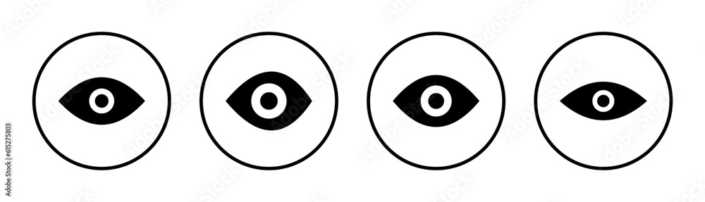 Eye icon set illustration. Eye sign and symbol. Look and Vision icon. Eye icon set illustration. Eye sign and symbol. Look and Vision icon.