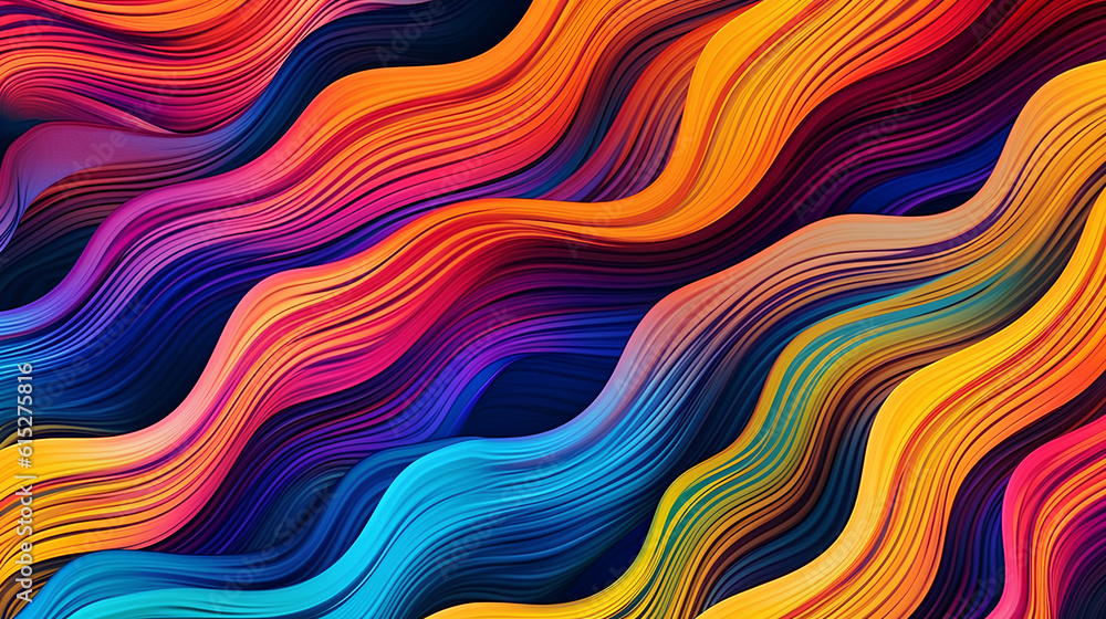 Obraz premium gradient abstract colorful background with waves.Generative ai