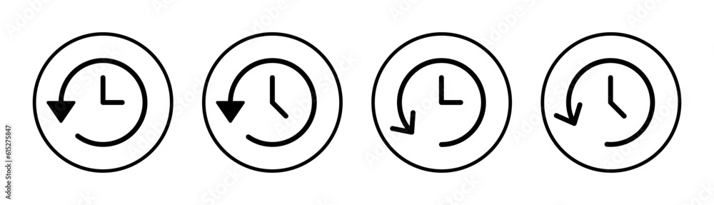 History icon set illustration. recent event history sign and symbol History icon set illustration. recent event history sign and symbol