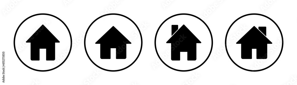 Home icon set illustration. House sign and symbol Home icon set illustration. House sign and symbol