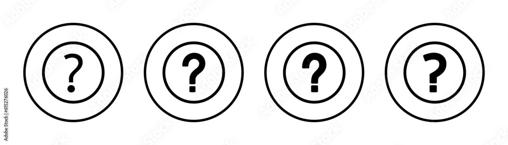 Question icon set illustration. question mark sign and symbol