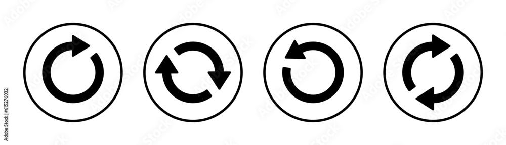 Refresh icon set illustration. Reload sign and symbol. Update icon. Refresh icon set illustration. Reload sign and symbol. Update icon.