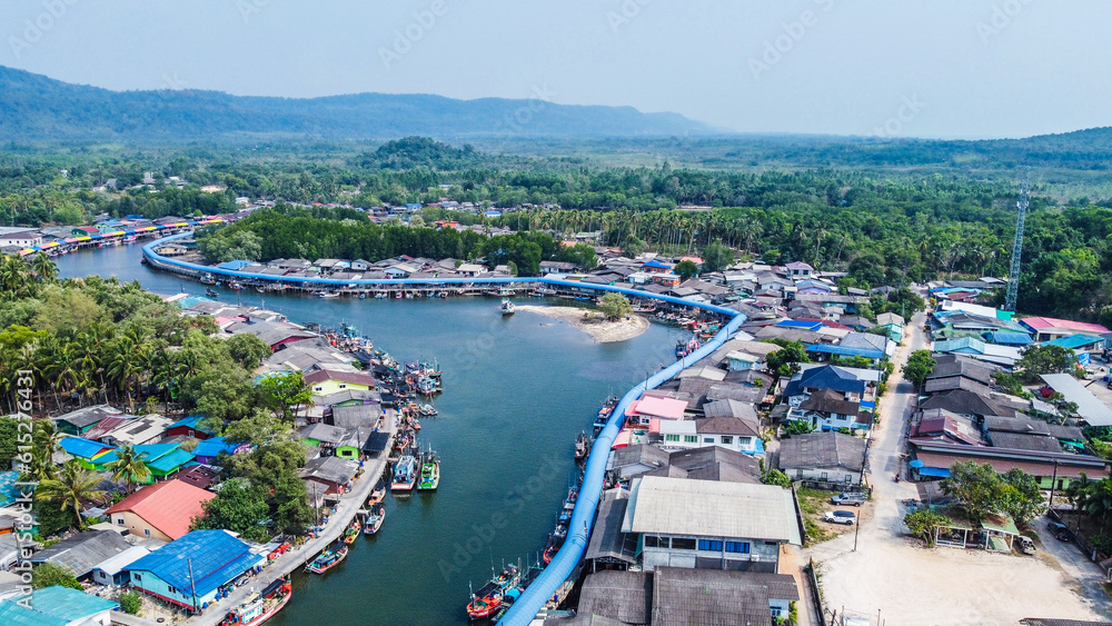 Beautiful aerial view to tropical region thailand