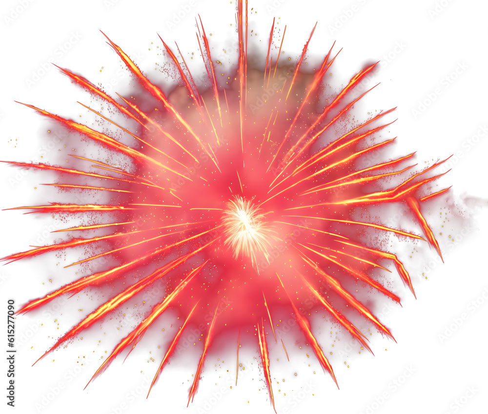 Obraz premium Isolated colorful fireworks explosion created with generative ai
