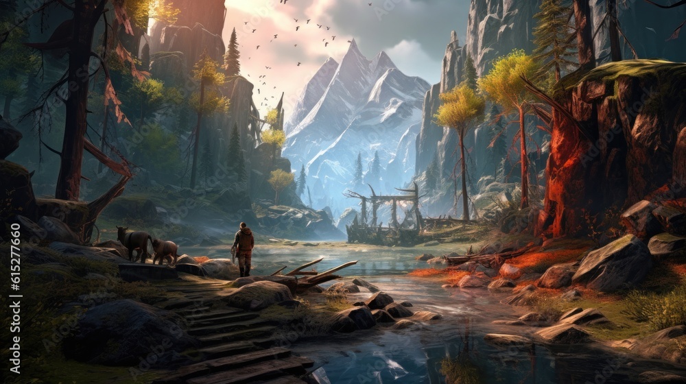 Obraz premium Beautiful Game Environment Art