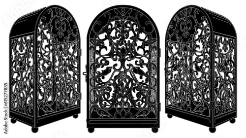 Cage Vector. Illustration Isolated On White Background. A Vector Illustration Of Cage. 