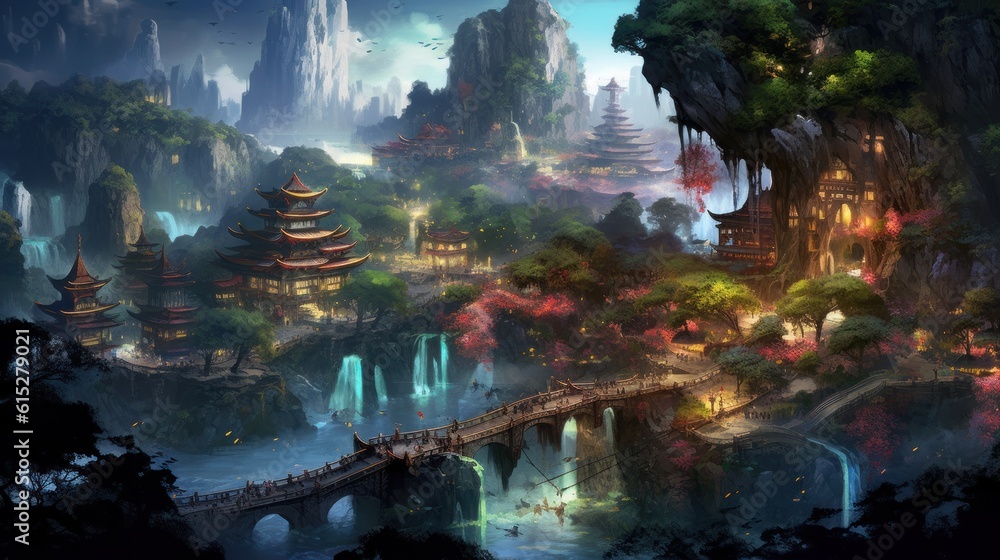 Obraz premium Chinese Style Fantasy Art