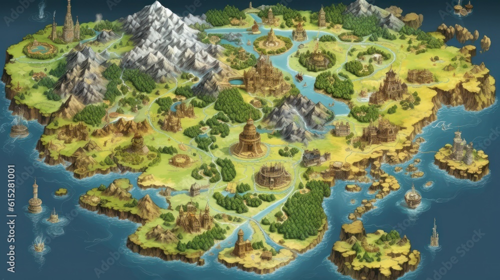 RPG Game World Map RPG Game World Map
