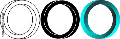 outline silhouette circle illusion icon