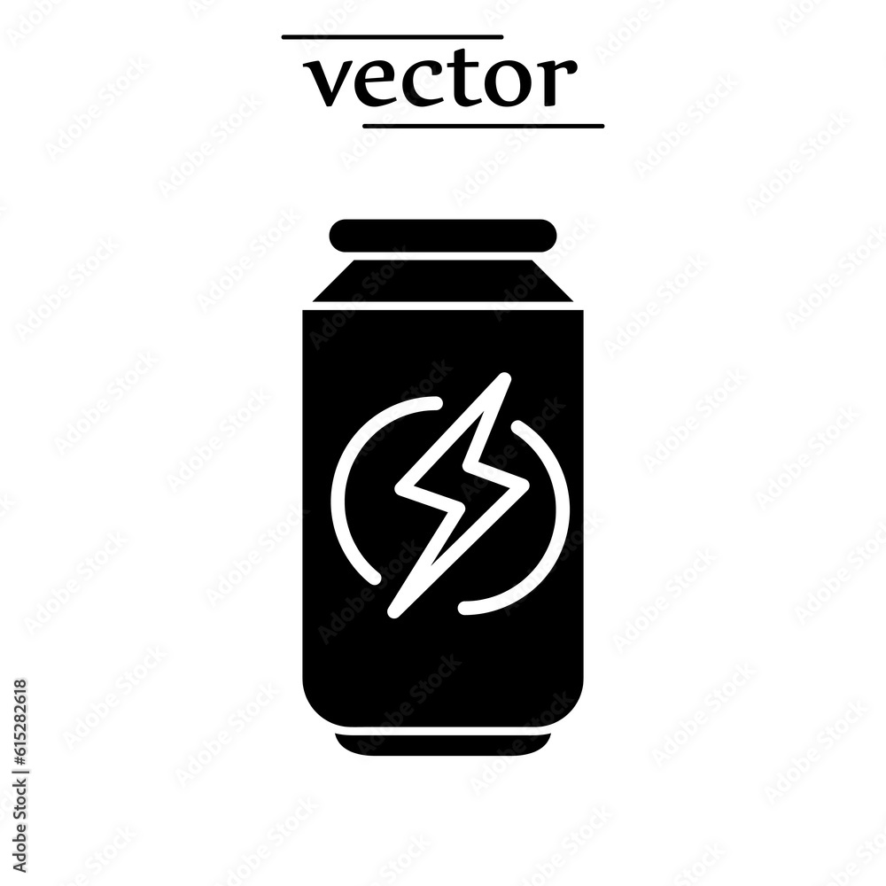 energy drink can icon. aluminum soda can line art vector icon illustration on white background..eps energy drink can icon. aluminum soda can line art vector icon illustration on white background..eps