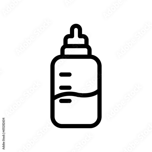 milk bottle line icon illustration vector graphic