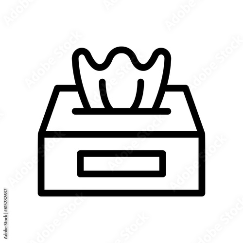 tissue box line icon illustration vector graphic