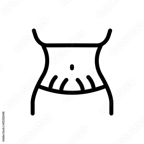 stretch marks line icon illustration vector graphic