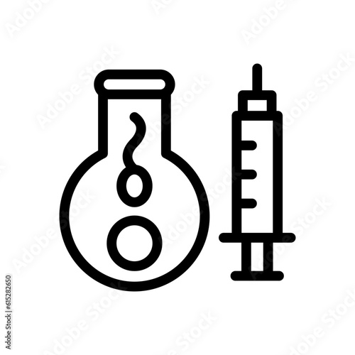 insemination line icon illustration vector graphic