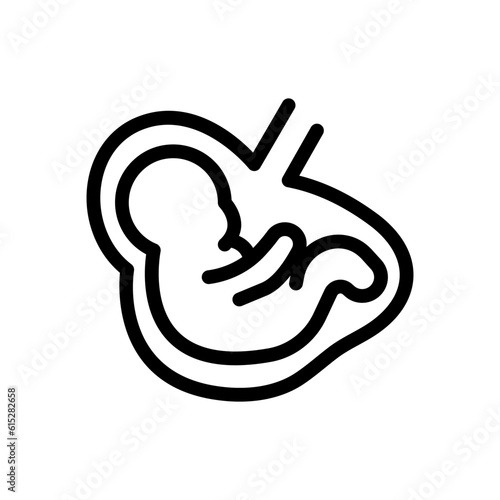fetus line icon illustration vector graphic