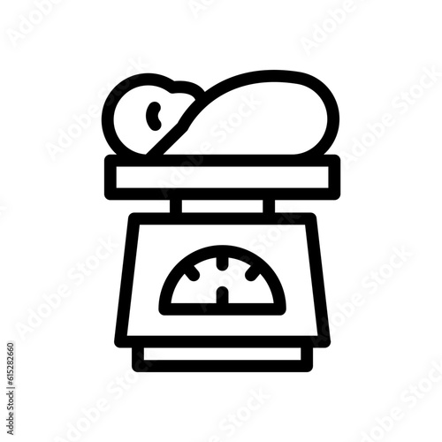 baby weight line icon illustration vector graphic