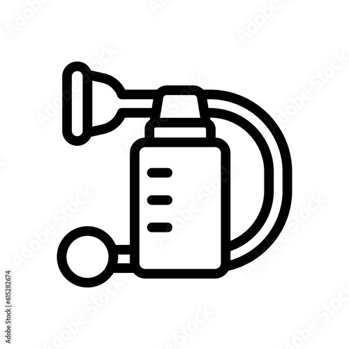 breast pump line icon illustration vector graphic