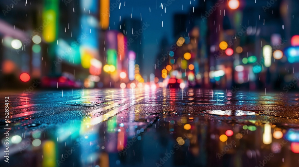 Obraz premium Generative AI, Luminous Metropolis