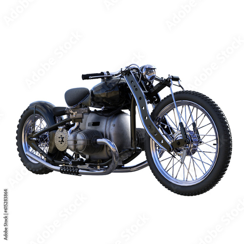 motorcycle isolated on white
