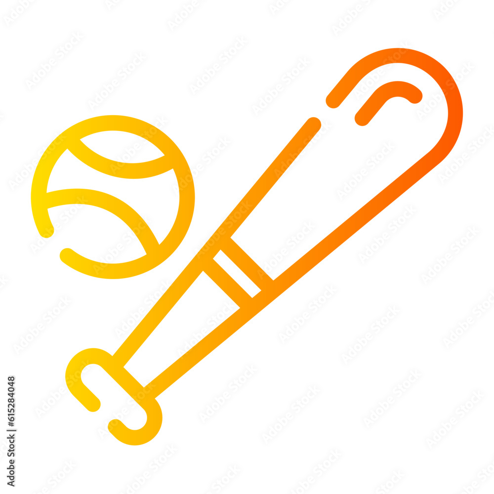 baseball Line Gradient Icon baseball Line Gradient Icon