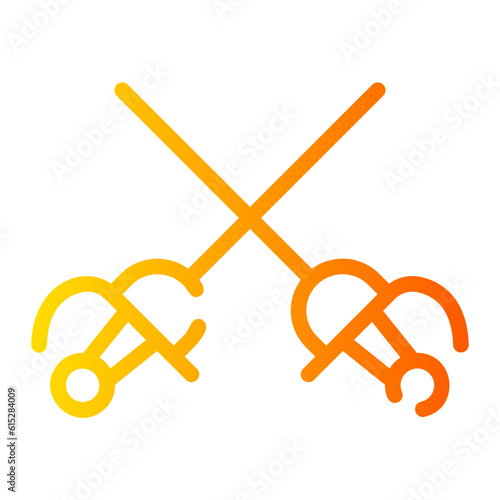 fencing Line Gradient Icon