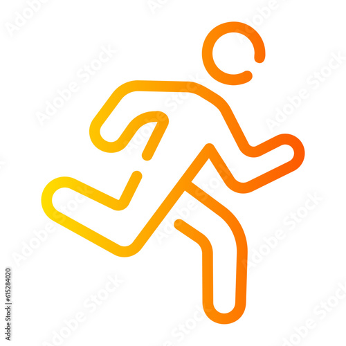 running Line Gradient Icon