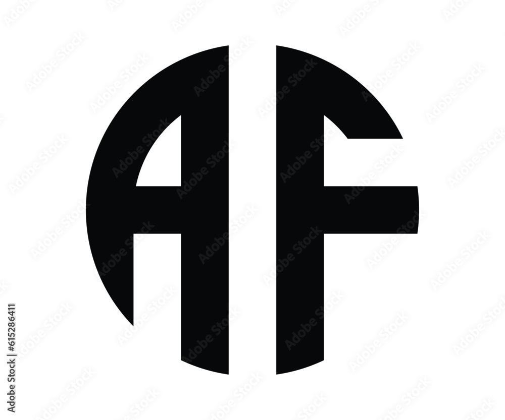 Fototapeta premium AF letter logo design vector template