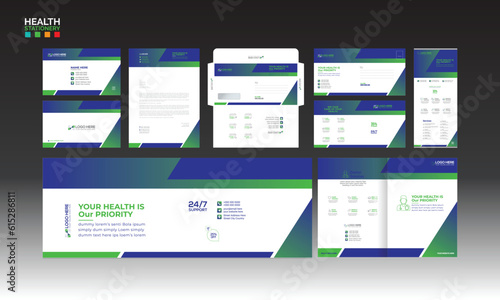 Health print Stationary design for medical