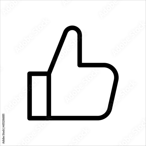 Thumbs Up Icon, like Vector Design Template. Editable Stroke on white background. EPS 10