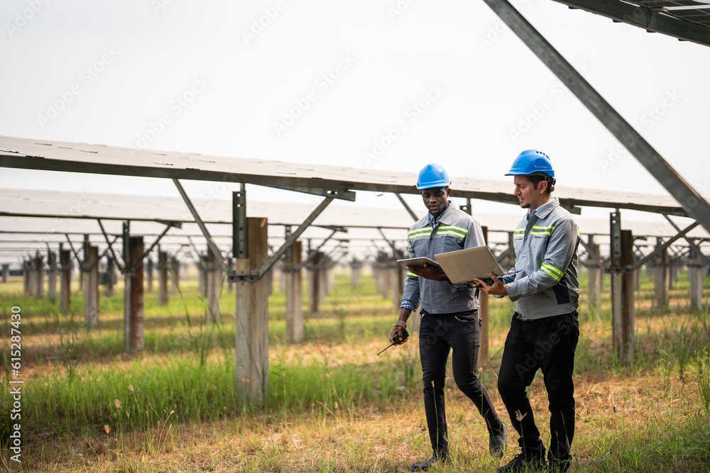 Professional engineer work to maintenance of photovoltaic panel system. Professional engineer work to maintenance of photovoltaic panel system.