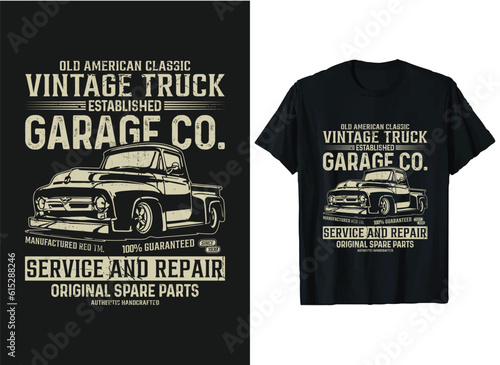 Old American Classic vintage Truck T-Shirt Design vector Graphic, Truck Driver T-Shirts, American old Truck lover t-shirt Designs,