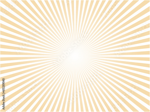 太陽光線が輝くイメージのシンプルな集中線背景素材_オレンジ