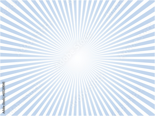 太陽光線が輝くイメージのシンプルな集中線背景素材_ブルー