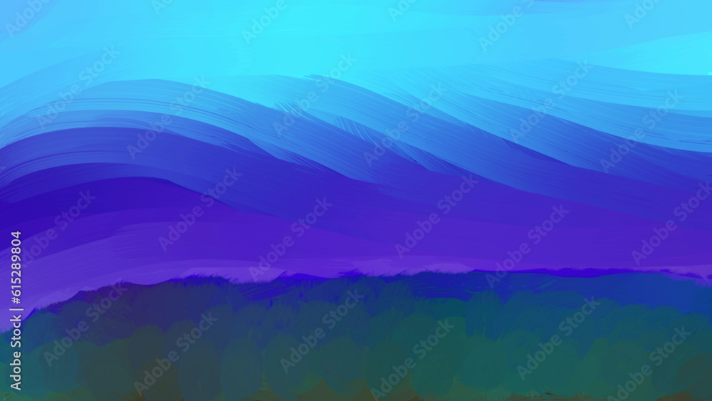 hand-drawn brush abstract sky background 
