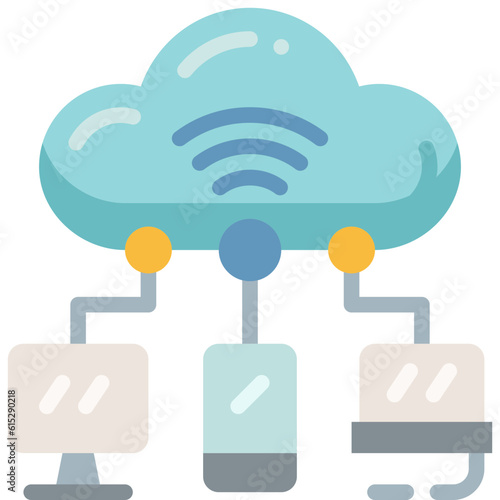 cloud server flat icon