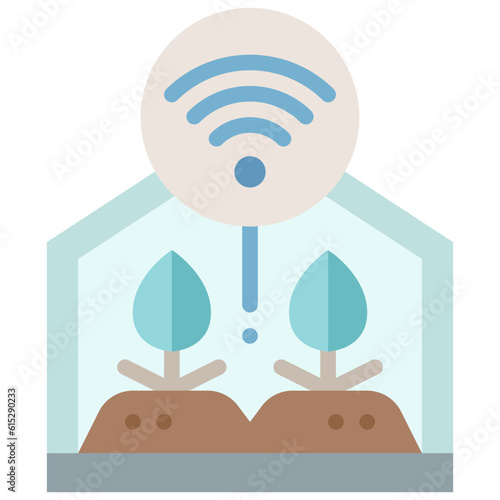 smart farm flat icon
