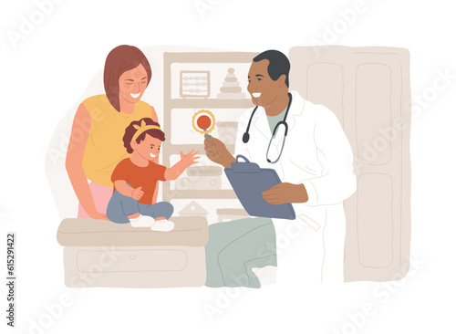 Developmental Screening isolated concept vector illustration. Child development assessment, developmental monitoring, screening practice, kids behavioral evaluation, primary vector concept.