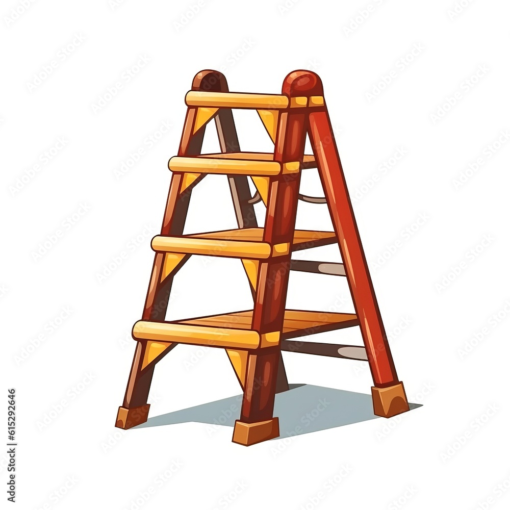 Valuable Step ladder Construction Tool Cartoon Square Illustration. Building Equipment. Ai Generated Drawn Illustration with Efficient Ergonomic Step ladder Construction Tool. Valuable Step ladder Construction Tool Cartoon Square Illustration. Building Equipment. Ai Generated Drawn Illustration with Efficient Ergonomic Step ladder Construction Tool.