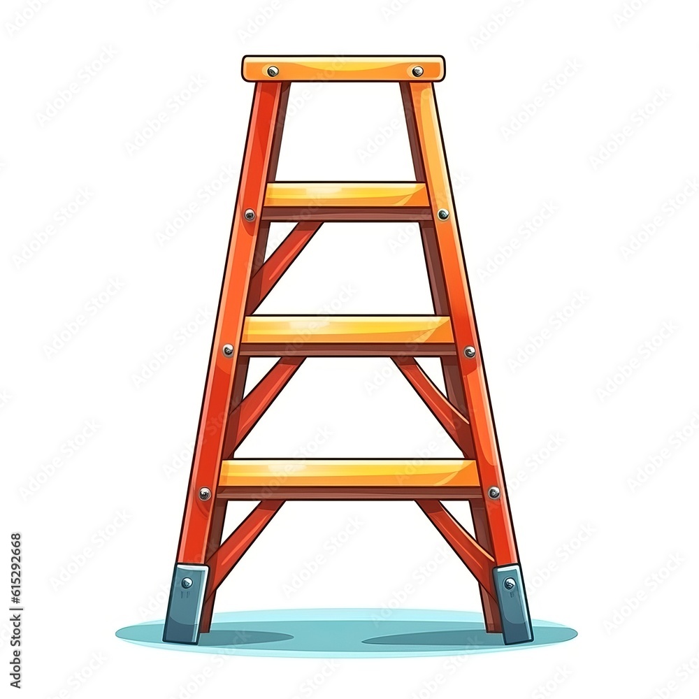 Valuable Step ladder Construction Tool Cartoon Square Illustration. Building Equipment. Ai Generated Drawn Illustration with Efficient Ergonomic Step ladder Construction Tool. Valuable Step ladder Construction Tool Cartoon Square Illustration. Building Equipment. Ai Generated Drawn Illustration with Efficient Ergonomic Step ladder Construction Tool.