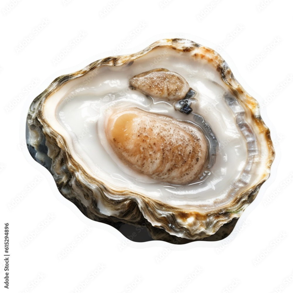 oysters on a white background oysters on a white background