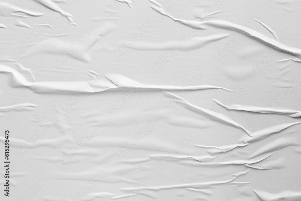 Photo white crumpled paper texture