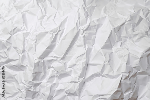 Photo view of white crumpled paper